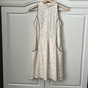 EUC Fire cream lace dress